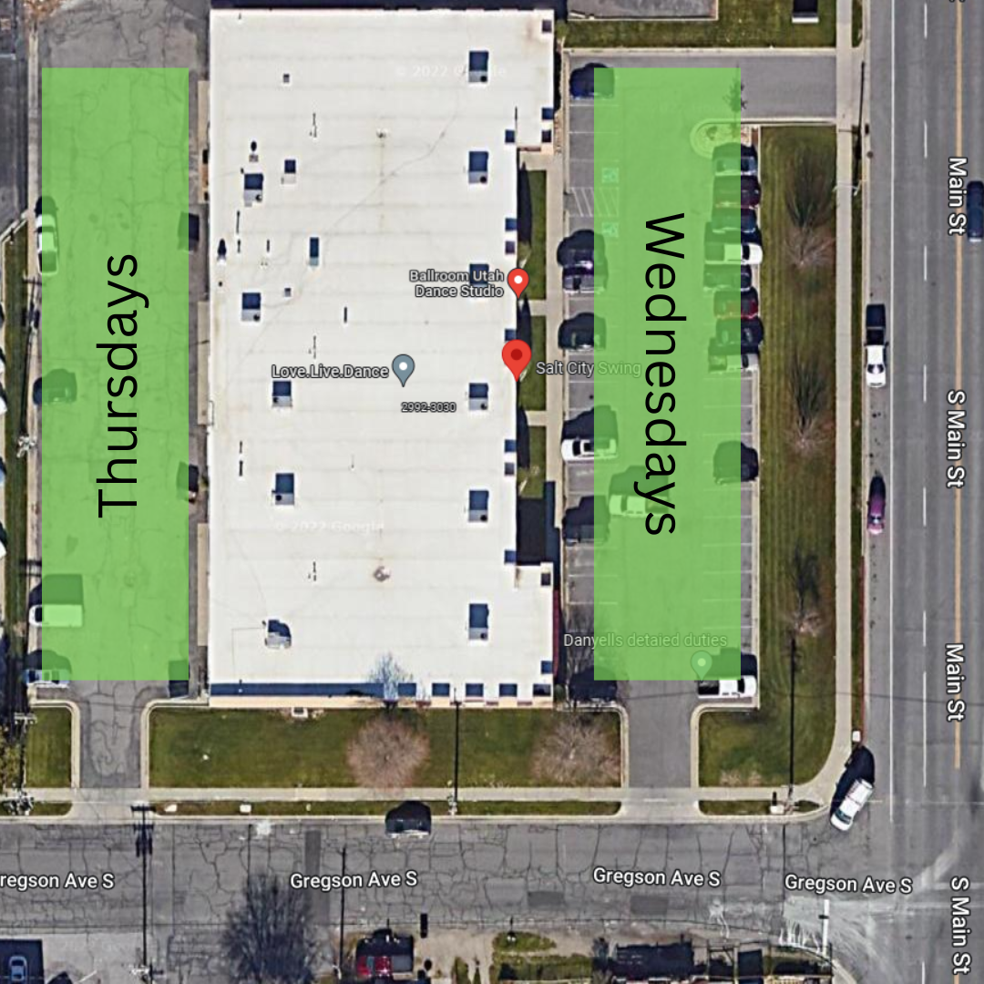 Map of ballroom parking